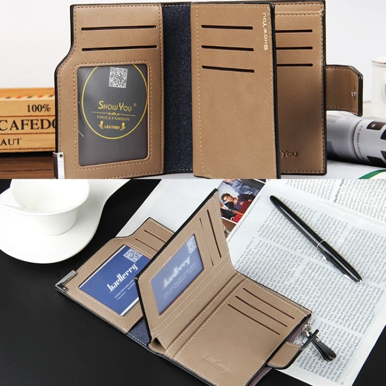 TBD0602129201_B4.webp Baellerry Casual Multifunctional Wallet Zipper Buckle Tri-fold Coin Purse For Men - Image 5