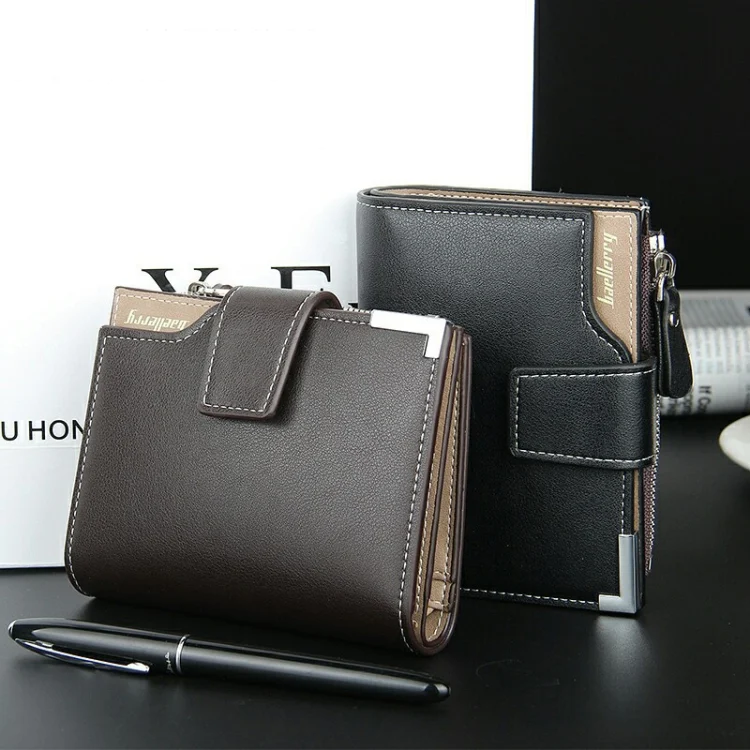 TBD0602129201_B5.webp Baellerry Casual Multifunctional Wallet Zipper Buckle Tri-fold Coin Purse For Men - Image 6