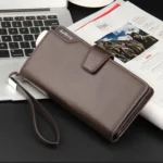 Baellerry Casual Wallet Long Clutch Tri-fold Wallet Multifunctional Phone Bag For Men