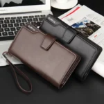 Baellerry Casual Wallet Long Clutch Tri-fold Wallet Multifunctional Phone Bag For Men - Image 2