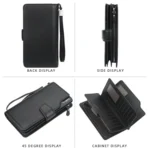 Baellerry Casual Wallet Long Clutch Tri-fold Wallet Multifunctional Phone Bag For Men - Image 3
