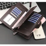 Baellerry Casual Wallet Long Clutch Tri-fold Wallet Multifunctional Phone Bag For Men - Image 7