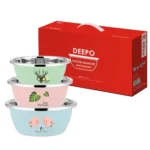 3 PCS / Set SiGang Stainless Steel Cartoon Thickened Seasoning Tank Cooking Wash Basin - Image 4