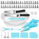 52 In 1 Cake Turntable Piping Tip Piping Bag Baking Tool Set