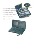 Baellerry  Ladies Long Large Capacity Buckle Zip Clutch Multi-Card Wallet - Image 4