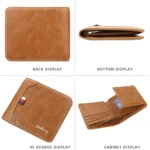 Baellerry Short Wallet Tri-fold Horizontal Coin Purse For Men - Image 3