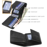 Baellerry Short Wallet Tri-fold Horizontal Coin Purse For Men - Image 5
