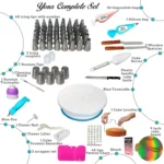 124-in-1 Cake Turntable Piping Nozzle Piping Bag Baking Tool Set - Image 5