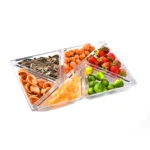 6 In 1 Multifunctional Compartmental Luminous Fruit Tray, Style: