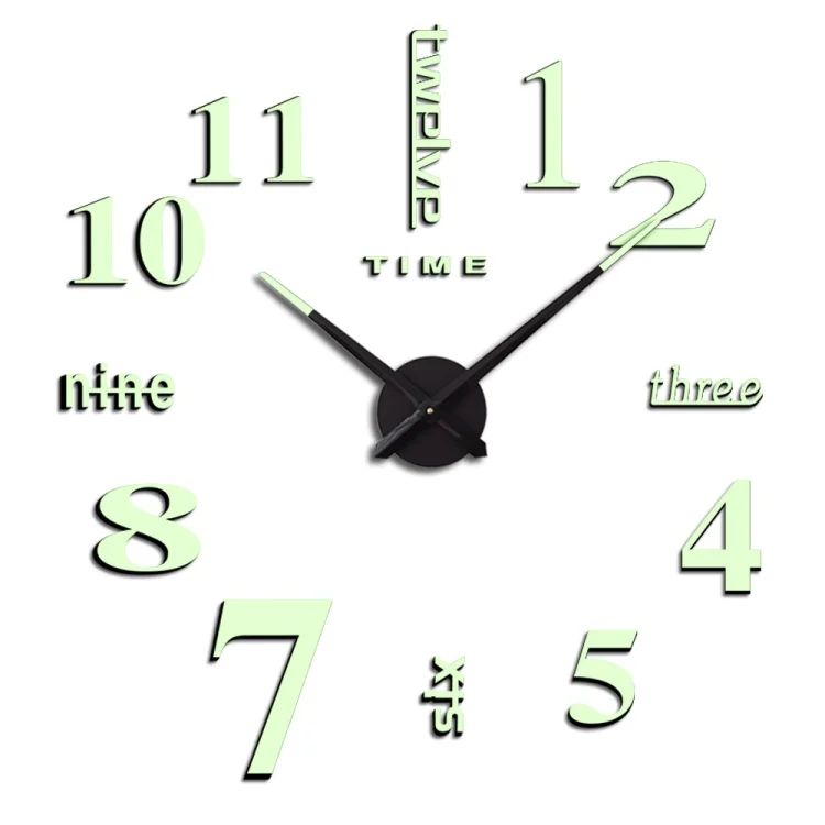 TBD06021499_1.webp M002 Night Light DIY Digital Wall Clock Living Room Decoration Silent Clock - Image 2