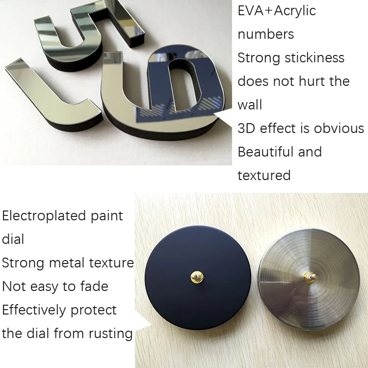 TBD06021499_4.webp M002 Night Light DIY Digital Wall Clock Living Room Decoration Silent Clock - Image 5