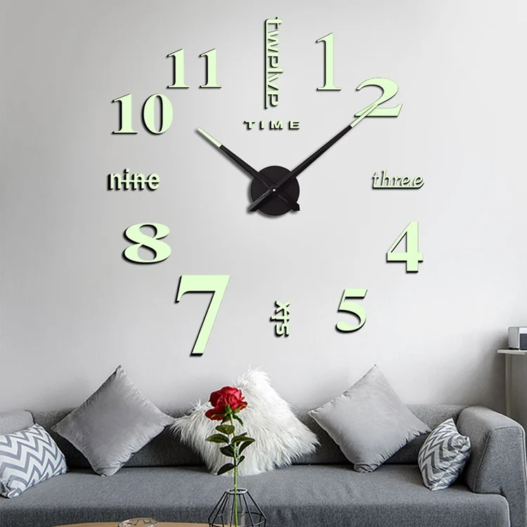TBD06021499_5.webp M002 Night Light DIY Digital Wall Clock Living Room Decoration Silent Clock - Image 6