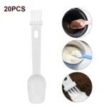20 PCS Coffee Bean Grinder Spoon Grinder Cleaning Brush With Scale