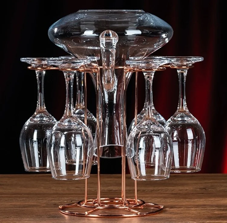 TBD0602154901A_1.webp Wrought Iron Red Wine Glass Holder Decanter Stand Goblet Holder - Image 7