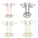 Wrought Iron Red Wine Glass Holder Decanter Stand Goblet Holder - Image 2