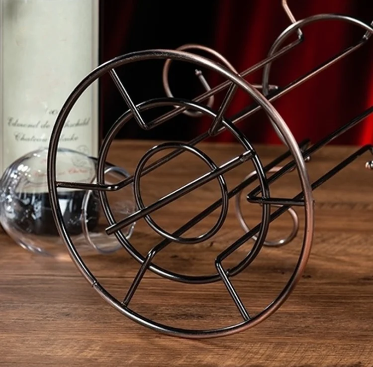 TBD0602154901_B3.webp Wrought Iron Red Wine Glass Holder Decanter Stand Goblet Holder - Image 4