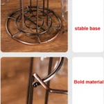 Wrought Iron Red Wine Glass Holder Decanter Stand Goblet Holder - Image 5