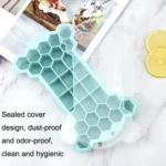 30 Grid Bone Honeycomb Silicone Ice Cube Mold with Lid - Image 5