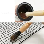 Wooden Handle Coffee Grinding Brush Barbecue Brush Pig Bristle Cleaning Brush - Image 5