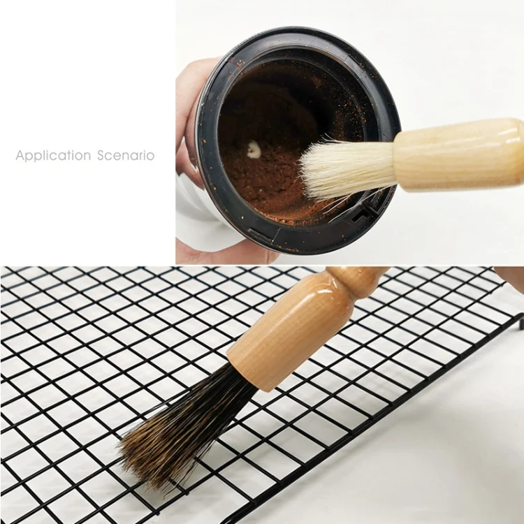 TBD0602163201_B4.webp Wooden Handle Coffee Grinding Brush Barbecue Brush Pig Bristle Cleaning Brush - Image 5