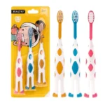 3pcs /Set RAOYI Giraffe Fine Hair Children Toothbrush Baby Cartoon Toothbrush - Image 2
