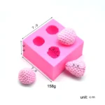 Fondant Chocolate Cake Decorating Strawberry Silicone Mold - Image 3