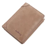 Baellerry D1307 Men Vertical Multi-card Tri-fold Small Wallet Thin Buckle Coin Purse