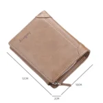 Baellerry D1307 Men Vertical Multi-card Tri-fold Small Wallet Thin Buckle Coin Purse - Image 3