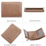 Baellerry D1307 Men Vertical Multi-card Tri-fold Small Wallet Thin Buckle Coin Purse - Image 4
