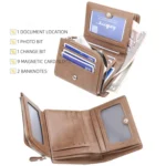 Baellerry D1307 Men Vertical Multi-card Tri-fold Small Wallet Thin Buckle Coin Purse - Image 6