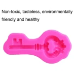 2 PCS Retro Key Fondant Cake Chocolate Silicone Mold - Image 5