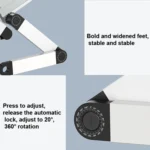 L03 Adjustable Lifting Reading Rack Book Holder Laptop Stand,Style: - Image 4