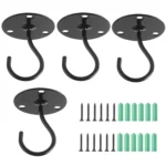 4 PCS Iron Ceiling Hook Balcony Flower Basket Hook Wall Clothes Hook - Image 5