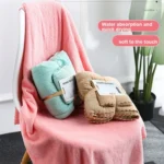 Bath Towel + Towel Set Can Wear Coral Fleece Beach Towel - Image 3