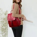 BM62-2 Soft Leather Anti-Theft Versatile Large CapacityTravel Backpack - Image 7