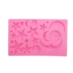 Star Moon Face Chocolate Clay DIY Silicone Mold