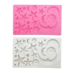Star Moon Face Chocolate Clay DIY Silicone Mold - Image 2