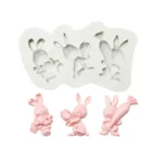 2 PCS Easter Bunny Egg Chocolate Baking Clay Silicone Mold