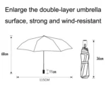 PARACHASE Ten-bone Double-layer Large Windproof Business Automatic Folding Umbrella - Image 2