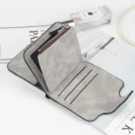 Baellerry Ladies Buckle Nubuck Leather Coin Purse Cute Small Fresh Student Wallet - Image 7