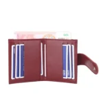BOISEEN  Ladies Card Holder Embossed Multi-Card Slot Buckle Bank Card Holder Small Wallet - Image 6
