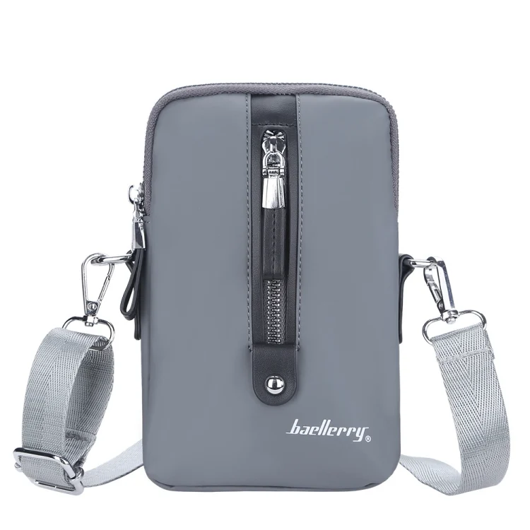 Baellerry Men Shoulder Bag Simple Casual Large Capacity Messenger Bag Business Zipper Wallet