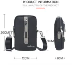 Baellerry Men Shoulder Bag Simple Casual Large Capacity Messenger Bag Business Zipper Wallet - Image 3