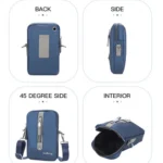 Baellerry Men Shoulder Bag Simple Casual Large Capacity Messenger Bag Business Zipper Wallet - Image 4