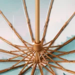 3-fold 16-bone Hand Open Umbrella Retro Wood Handle Black Glue Sunshade Umbrella - Image 7