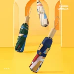 3-fold 8-bone Hand-opened Sunny and Rainy Umbrella Black Glue Sunscreen Umbrella - Image 2