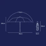 3-fold 8-bone Hand-opened Sunny and Rainy Umbrella Black Glue Sunscreen Umbrella - Image 5