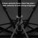 3-fold 8-bone Hand-opened Sunny and Rainy Umbrella Black Glue Sunscreen Umbrella - Image 7