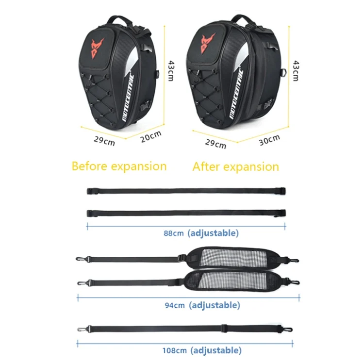 TBD0602200101_B2.webp MOTOCENTRIC 11-MC-0102 Motorcycle Rear Seat Helmet Bag - Image 3