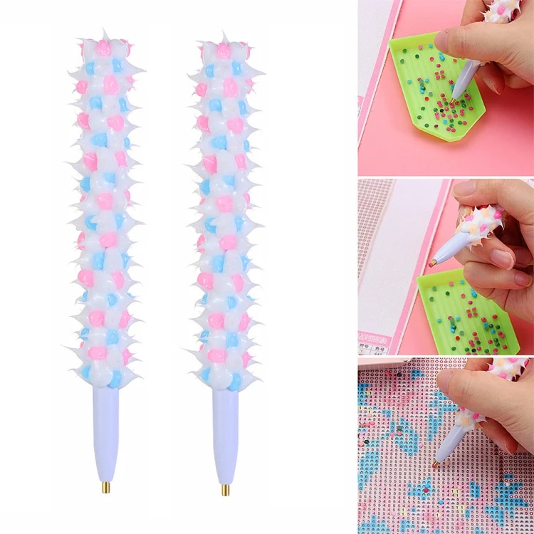 2 PCS Mace Diamonds Painting Pens Embroidery Sewing Accessories